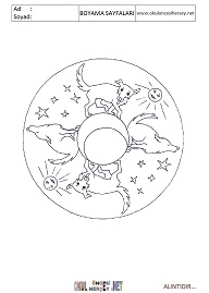 Mandala boyama sayfaları